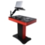 ProX Pioneer Control Tower DJ Podium and Cases, Red/Black - ARCHIVED - PRX-XZF-DJCTRBCASE