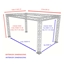Dimensions for Truss Kit for 8'x16' Stages