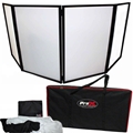 ProX 4 Panel Collapse-and-Go DJ Facade Package, Black Frame (MK2)