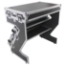 ProX Z-Table Junior Folding DJ Mobile Workstation, Flight Case Style with Wheels, Black/Aluminum - PRX-XS-ZTABLEJR