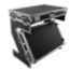 ProX Z-Table Junior Folding DJ Mobile Workstation, Flight Case Style with Wheels, Black/Aluminum - PRX-XS-ZTABLEJR