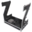 ProX Z-Table Junior Folding DJ Mobile Workstation, Flight Case Style with Wheels, Black/Aluminum - PRX-XS-ZTABLEJR