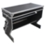 ProX Z-Table Folding DJ Mobile Workstation, Flight Case Style with Wheels, Black/Aluminum - PRX-XS-ZTABLE