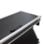 ProX Z-Table Folding DJ Mobile Workstation, Flight Case Style with Wheels, Black/Aluminum - PRX-XS-ZTABLE