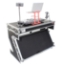 ProX Z-Table Folding DJ Mobile Workstation, Flight Case Style with Wheels, Black/Aluminum - PRX-XS-ZTABLE