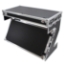 ProX Z-Table Folding DJ Mobile Workstation, Flight Case Style with Wheels, Black/Aluminum - PRX-XS-ZTABLE