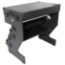 ProX Z-Table Junior Folding DJ Mobile Workstation, Flight Case Style with Wheels, Black/Black - PRX-XS-ZTABLEBLJR