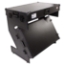 ProX Z-Table Junior Folding DJ Mobile Workstation, Flight Case Style with Wheels, Black/Black - PRX-XS-ZTABLEBLJR
