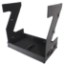 ProX Z-Table Junior Folding DJ Mobile Workstation, Flight Case Style with Wheels, Black/Black - PRX-XS-ZTABLEBLJR