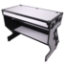 ProX Z-Table Folding DJ Mobile Workstation, Flight Case Style with Wheels, White/Black - PRX-XS-ZTABLEWH