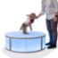ProX Lumo Stage 4'x4' Circle Acrylic Stage w/Optional Lights, 16" High - PRX-XSAP-4X4-16QR