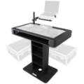 ProX Control Tower DJ Podium and Road Cases (for Pioneer DDJ-REV7, XDJ-XZ, FLX10 & Rane 4), Black Finish