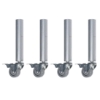 QuickLock Staging 16" High Stage Legs with Casters and Brakes (4-Pack) 4x4, 48x48, 3x3, 36x36, portable stage, portable staging, stage legs, quicklock, quicklock staging, fixed height, fixed legs, legs with wheels, casters