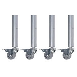 QuickLock Staging 16" High Stage Legs with Casters and Brakes (4-Pack) 4x4, 48x48, 3x3, 36x36, portable stage, portable staging, stage legs, quicklock, quicklock staging, fixed height, fixed legs, legs with wheels, casters