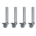 QuickLock Staging 16" High Stage Legs with Casters and Brakes (4-Pack)