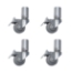 QuickLock Staging 8" High Stage Legs with Casters with Brakes (4-Pack) - QLMFL8B