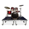 QuickLock Staging 6'x6' Mobile Drum Riser, Industrial Finish 6x6, 72x72, portable stage platform, portable staging platform, stage deck, stage panel, quicklock, quicklock staging, mobile drum riser, mobile riser, drum riser, drum