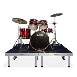 QuickLock Staging 6x6 Drum Riser, Industrial Finish 6x6, 72x72, portable stage platform, portable staging platform, stage deck, stage panel, quicklock, quicklock staging