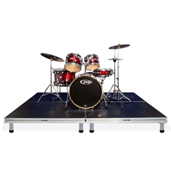 QuickLock Staging 8x8 Drum Riser, Industrial Finish 8x8, 96x96, portable stage platform, portable staging platform, stage deck, stage panel, quicklock, quicklock staging