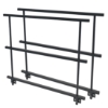 QuickLock Staging 4' Stage Guard Rail (2-pack) portable stage guardrails, 4x4 guardrail, stage rail, safety rail, conductor platform rail