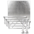 All Terrain 4'x4' Extension Kit - 3 Side Panels/2 Leg Assembly/1 Platform, Weatherproof Aluminum