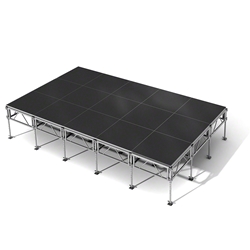 All-Terrain 12x20 Outdoor Stage System, 24"-48" High, Industrial Finish 12x20, 20x12, 12 x 20 outdoor stage, outdoor portable stage, outdoor staging
