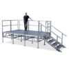 TotalPackage™ 8'x12' Outdoor Portable Stage Kit, Industrial Finish 8x12, 12x8, folding stage, cart, storage, portable stage kit, adjustable height, total package
