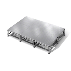 All-Terrain 12x8 Outdoor Stage System, 24"-48" High, Weatherproof Aluminum 12x8, 8x12 outdoor stage, outdoor portable stage, outdoor staging, small outdoor stage, weatherproof stage