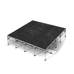 All-Terrain 16x16 Outdoor Stage System, 24"-48" High, Industrial Finish 16x16, 16 x 16, outdoor stage, outdoor portable stage, outdoor staging
