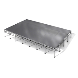 All-Terrain 16x28 Outdoor Stage System, 24"-48" High, Weatherproof Aluminum 16x28, 28x16, 16 x 28, outdoor stage, weatherproof stage, waterproof stage