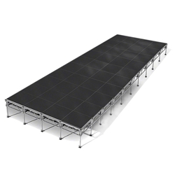 All-Terrain 16x40 Outdoor Stage System, 24"-48" High, Industrial Finish 16x40, 40x16, 16 x 40, outdoor stage, weather resistant stage