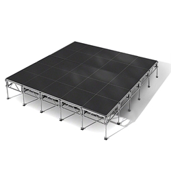 All-Terrain 20x20 Outdoor Stage System, 24"-48" High, Industrial Finish 20x20, 20x20, 20 x 20, outdoor stage, weather resistant stage