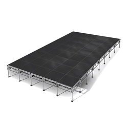 All-Terrain 20x32 Outdoor Stage System, 24"-48" High, Industrial Finish 20x32, 32x20, 20 x 32, outdoor stage, weather resistant stage