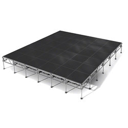 All-Terrain 24x24 Outdoor Stage System, 24"-48" High, Industrial Finish 24x24, 24 x 24 outdoor stage, outdoor portable stage, outdoor staging