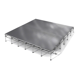 All-Terrain 24x24 Outdoor Stage System, 24"-48" High, Weatherproof Aluminum 24x24, 24 x 24 outdoor stage, outdoor portable stage, outdoor staging