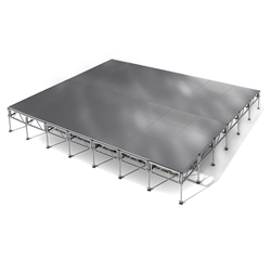 All-Terrain 24x28 Outdoor Stage System, 24"-48" High, Weatherproof Aluminum 24x28, 28x24, 24 x 28, outdoor stage, weatherproof stage, waterproof stage