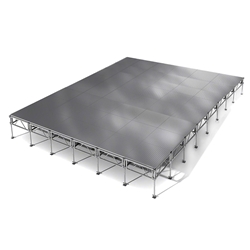 All-Terrain 24x32 Outdoor Stage System, 24"-48" High, Weatherproof Aluminum 24x32, 32x24, 24 x 32 outdoor stage, outdoor portable stage, outdoor staging