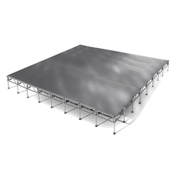 All-Terrain 32x32 Outdoor Stage System, 24"-48" High, Weatherproof Aluminum 32x32, 32x32, 32 x 32, outdoor stage, weatherproof stage, waterproof stage