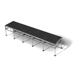 All-Terrain 4x20 Outdoor Stage System, 24"-48" High, Industrial Finish 4x20, 20x4, 4 x 20, outdoor stage, weather resistant stage