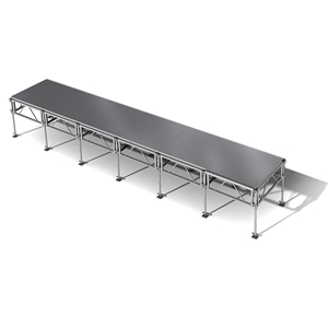 All-Terrain 4x24 Outdoor Stage System, 24"-48" High, Weatherproof Aluminum 4x24, 24x4, 4 x 24, outdoor stage, weather resistant stage