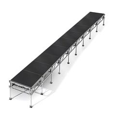 All-Terrain 4x36 Outdoor Stage System, 24"-48" High, Industrial Finish 4x36, 36x4, 4 x 36, outdoor stage, weatherproof stage, waterproof stage