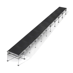 All-Terrain 4x40 Outdoor Stage System, 24"-48" High, Industrial Finish 4x40, 40x4, 4 x 40, outdoor stage, weather resistant stage
