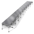 All-Terrain 4'x40' Outdoor Stage System, 24"-48" High, Weatherproof Aluminum