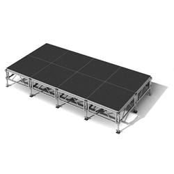 All-Terrain 8x16 Outdoor Stage System, 24"-48" High, Industrial Finish 8x16, 16x8 outdoor stage, outdoor portable stage, outdoor staging