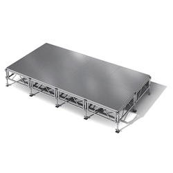 All-Terrain 8x16 Outdoor Stage System, 24"-48" High, Weatherproof Aluminum 8x16, 16x8 outdoor stage, outdoor portable stage, outdoor staging