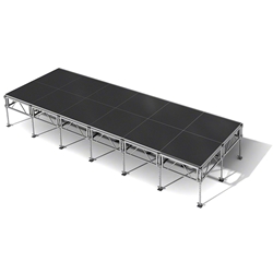 All-Terrain 8x24 Outdoor Stage System, 24"-48" High, Industrial Finish 8x24, 24x8, 8 x 24, outdoor stage, weather resistant stage