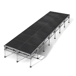 All-Terrain 8x28 Outdoor Stage System, 24"-48" High, Industrial Finish 8x28, 28x8, 8 x 28, outdoor stage, weather resistant stage