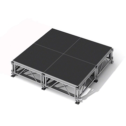 All-Terrain 8x8 Outdoor Stage System, 24"-48" High, Industrial Finish 8x8, 8 x 8, outdoor stage, weather resistant stage