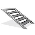 All-Terrain 5-Step Stair Assembly for 24"-48" Stages, Industrial Finish (Handrail sold separately)