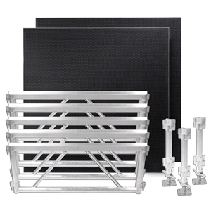 All Terrain 4x8 Extension Kit - 5 Side Panels/3 Leg Assembly/2 Platforms, Industrial Finish 4x8, 8x4